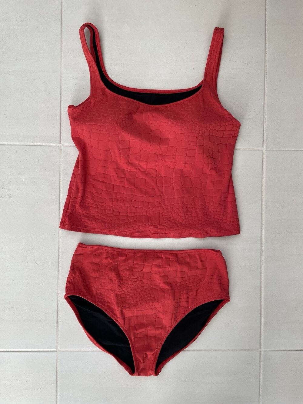Gottex Red Textured Tankini Set